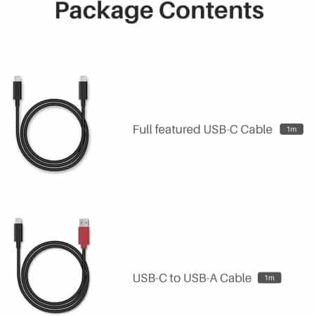 Cable salida USB-C a entrada USB-C
