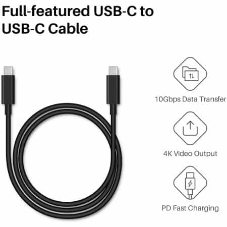 Cable salida USB-C a entrada USB-C